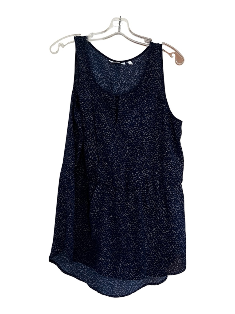 Reitmans Navy Blue Sleeveless Patterned Tank Sz X-Large